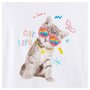 IN EXTENSO T-shirt manches courtes chat coton bio fille