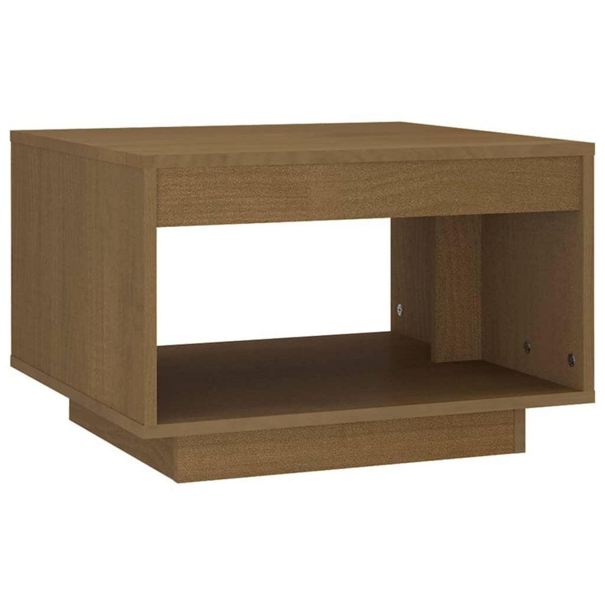 VIDAXL Table basse marron miel 50x50x33,5 cm bois de pin massif
