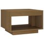 Voir la diapositive 2 : VIDAXL Table basse marron miel 50x50x33,5 cm bois de pin massif