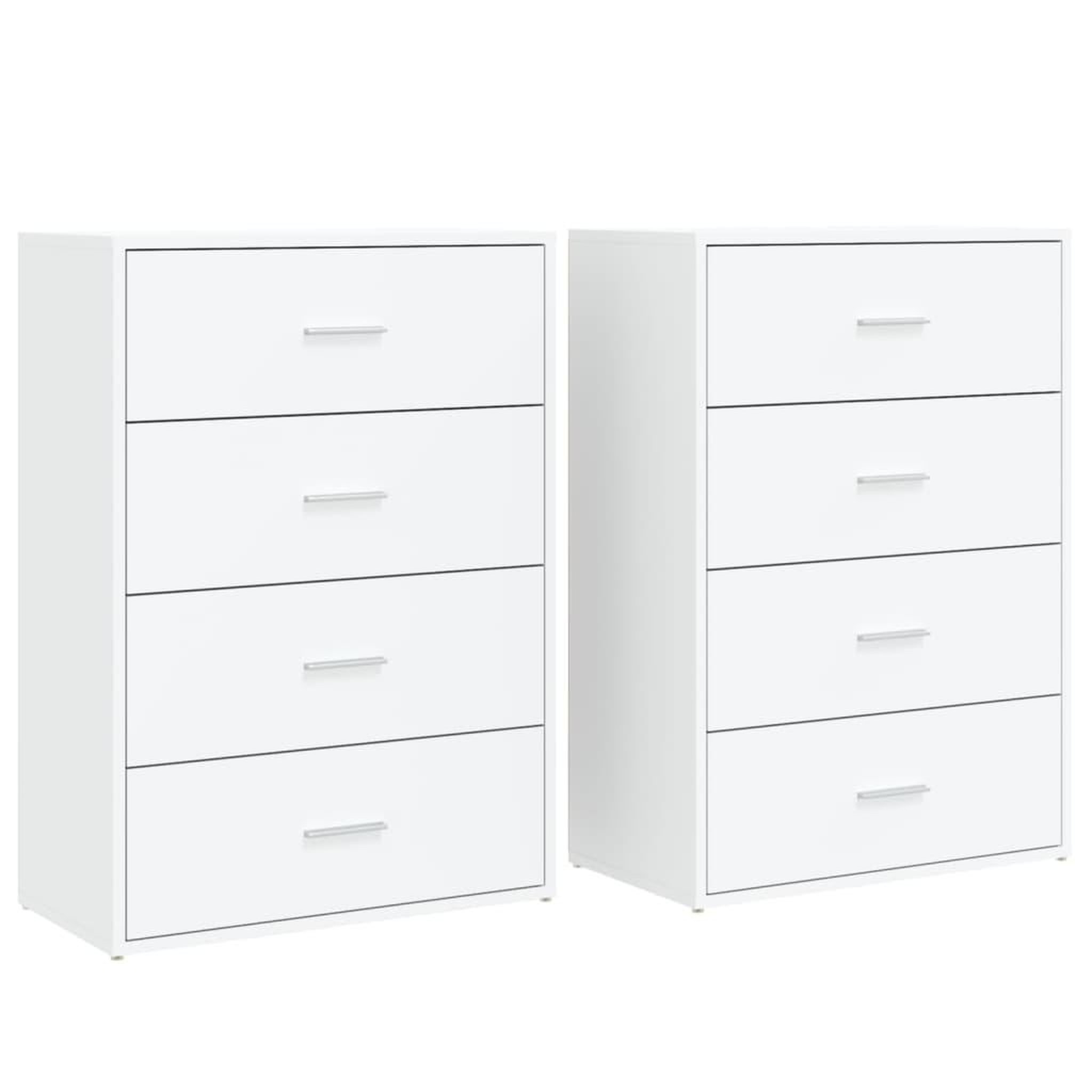 Voir la diapositive 2 : VIDAXL Buffets 2 pcs blanc 60x31x84 cm bois d'ingenierie