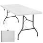 Voir la diapositive 1 : tectake Table de camping pliable blanc