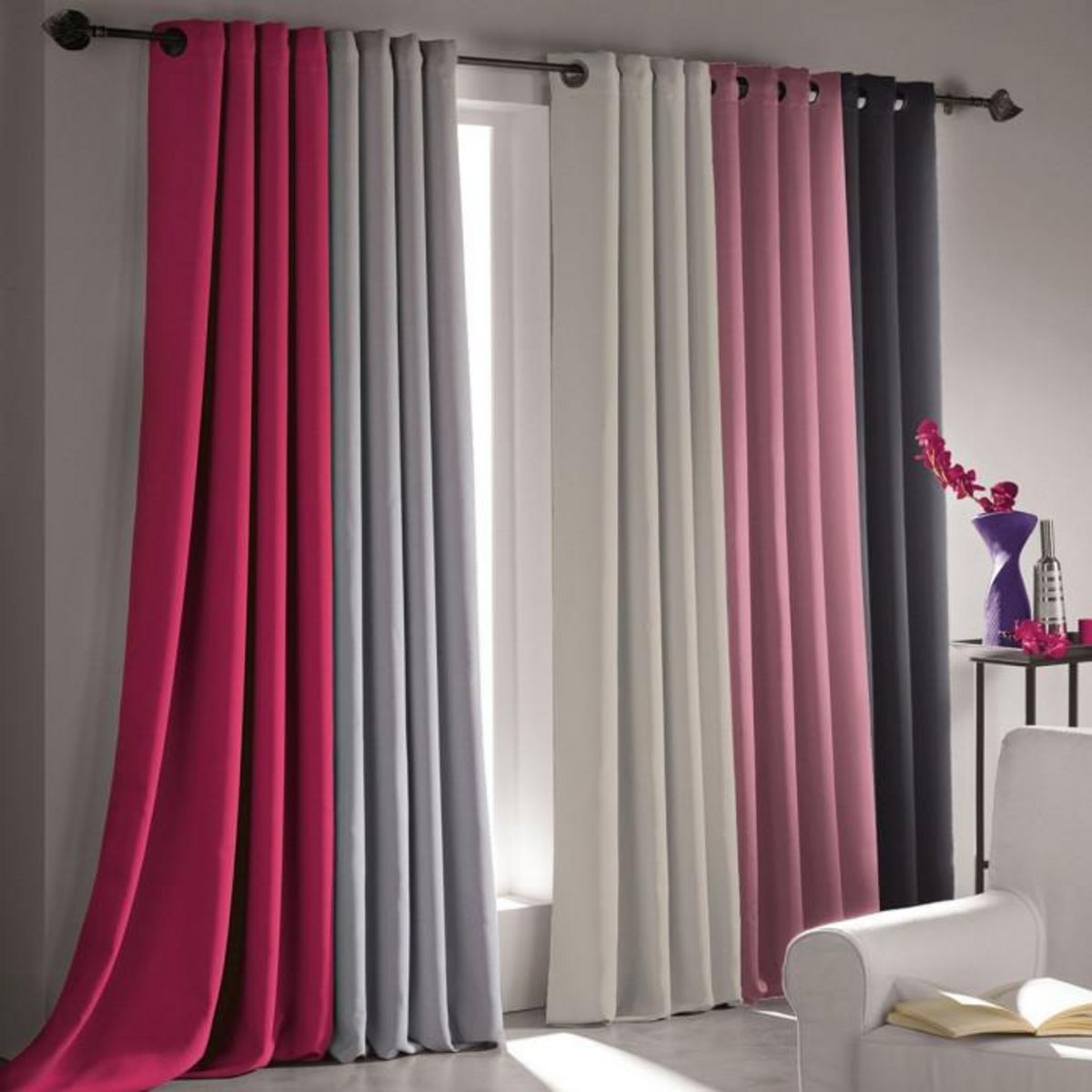 Paris Prix Rideau Occultant  Cocoon  135x260cm Gris Clair