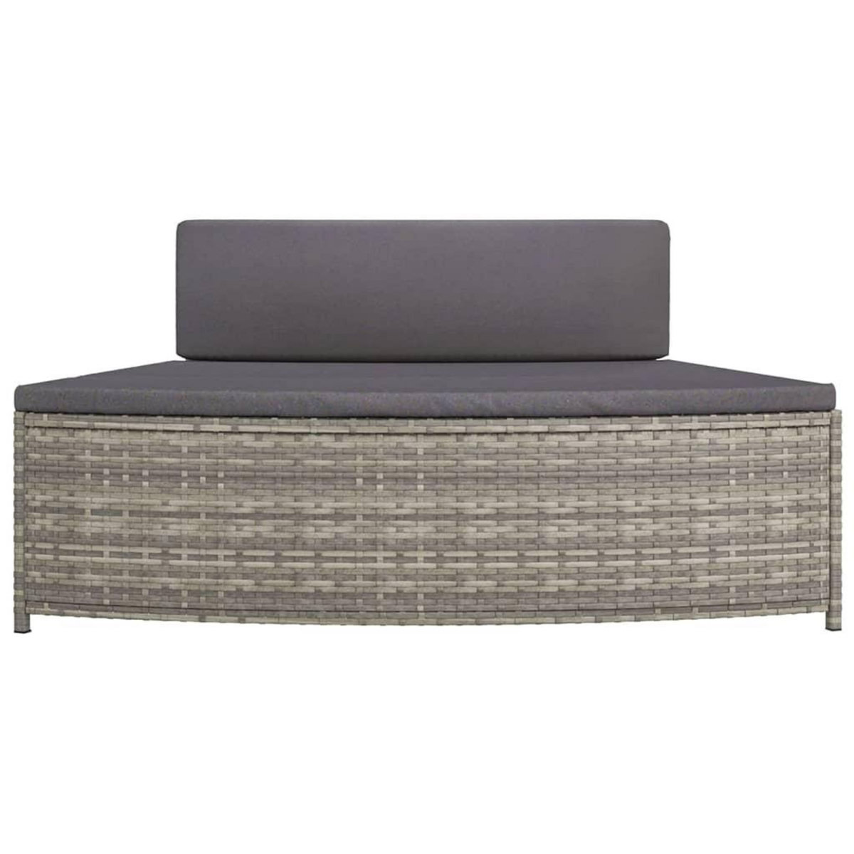 VIDAXL Bancs de spa avec coussins lot de 2 gris resine tressee