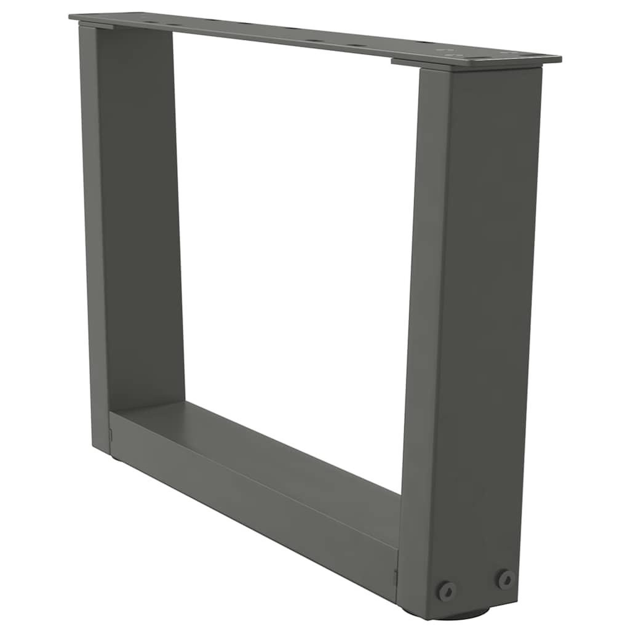 Voir la diapositive 4 : VIDAXL Pieds de table a manger forme V 2 pcs anthracite 50x(30-31,3)cm