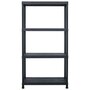 Voir la diapositive 2 : VIDAXL Etagere de rangement Noir 100 kg 60x30x138 cm Plastique
