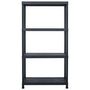 Voir la diapositive 2 : VIDAXL Etagere de rangement Noir 100 kg 60x30x138 cm Plastique