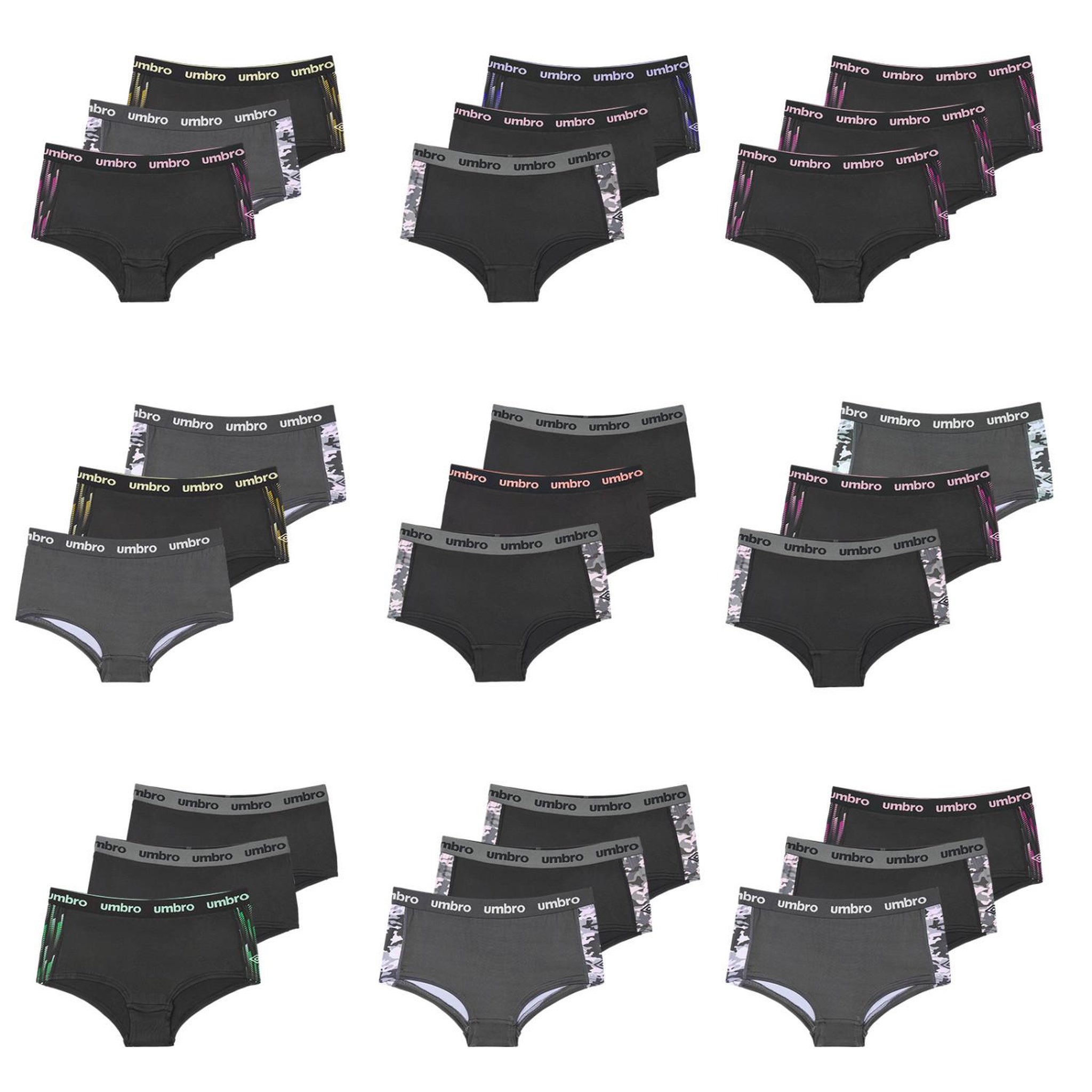 Voir la diapositive 2 : UMBRO Pack surprise de 3 culottes femme
