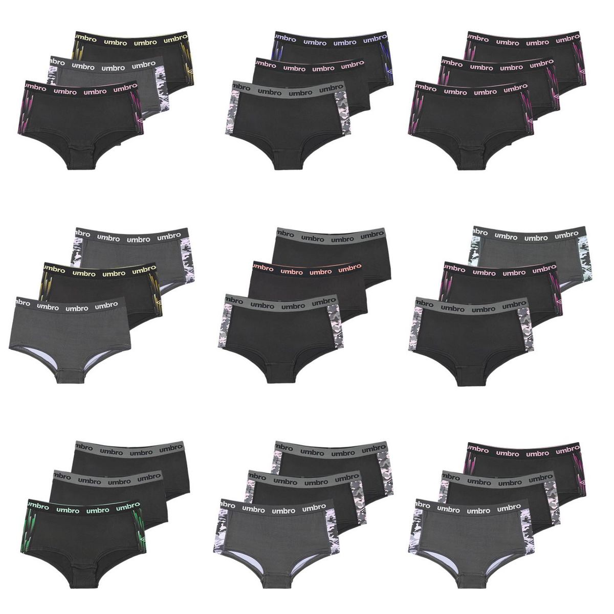 UMBRO Pack surprise de 3 culottes femme