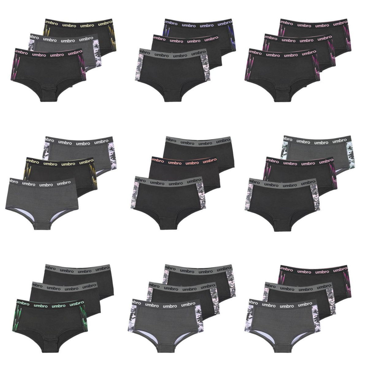 UMBRO Pack surprise de 3 culottes femme