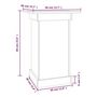 Voir la diapositive 6 : VIDAXL Support a fleurs Marron miel 40x40x60 cm Bois de pin solide