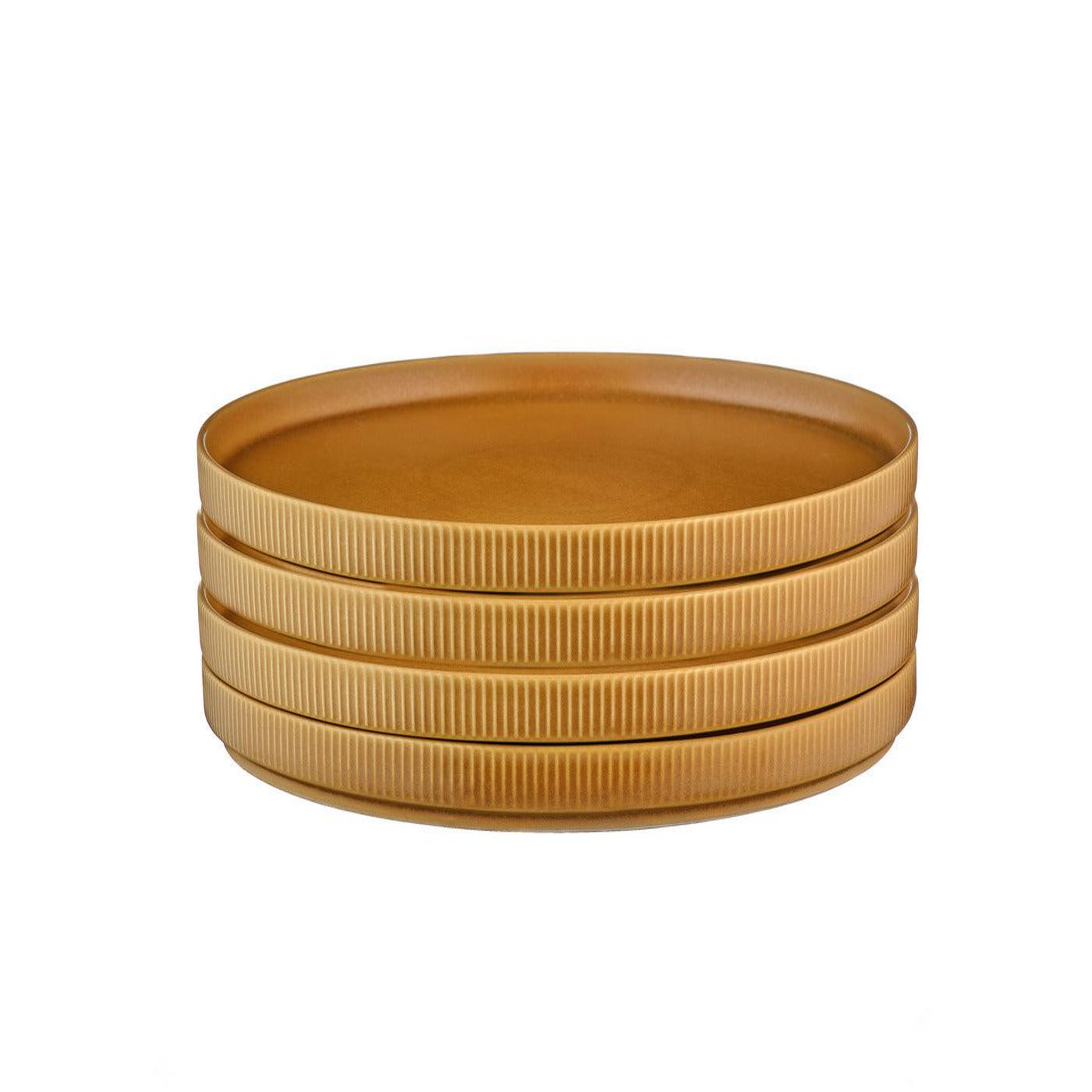 Voir la diapositive 3 : BJORN Assiette scandi ø27,5cm - 4 pièces - ocre
