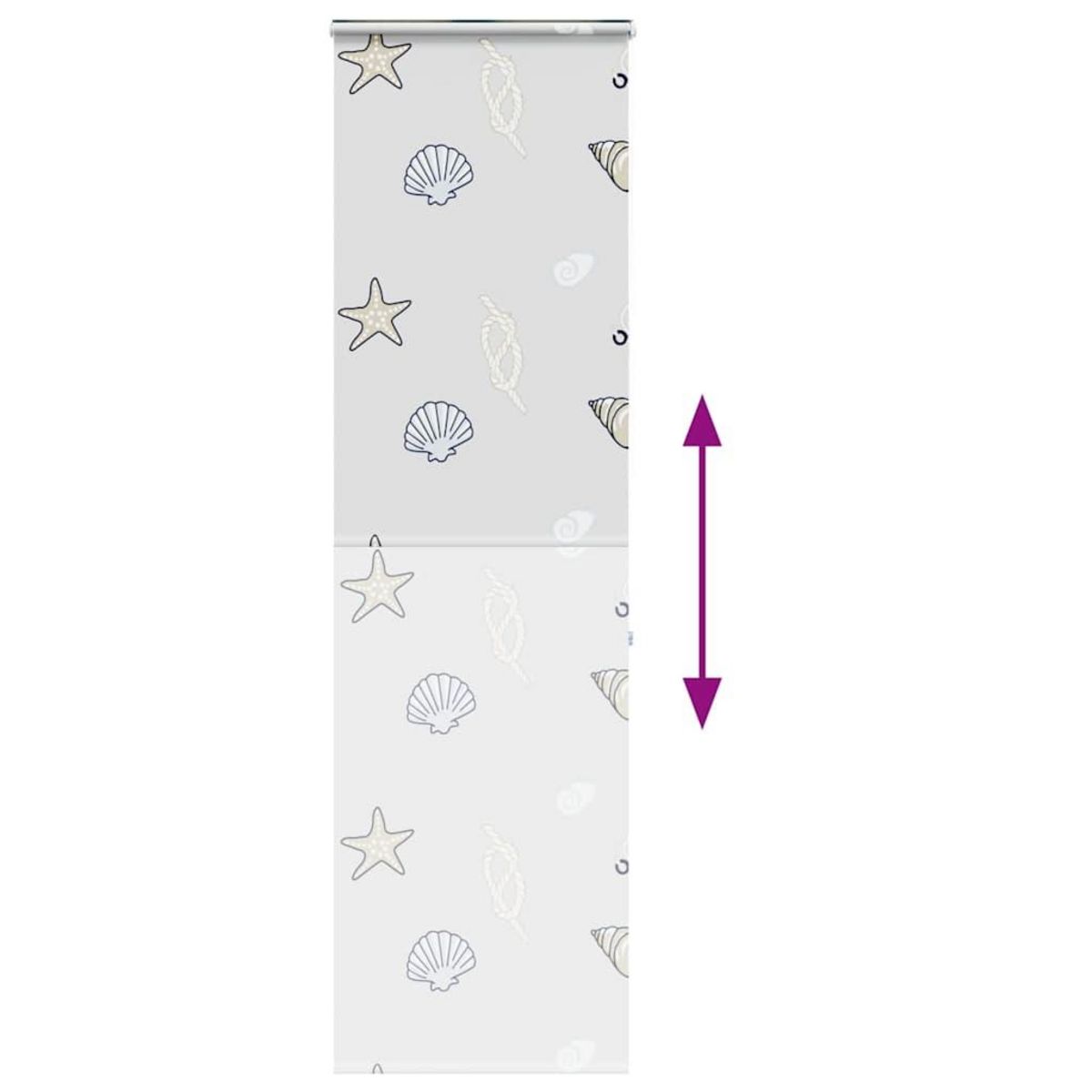 VIDAXL Store enrouleur de douche avec cassette largeur du tissu 66 cm