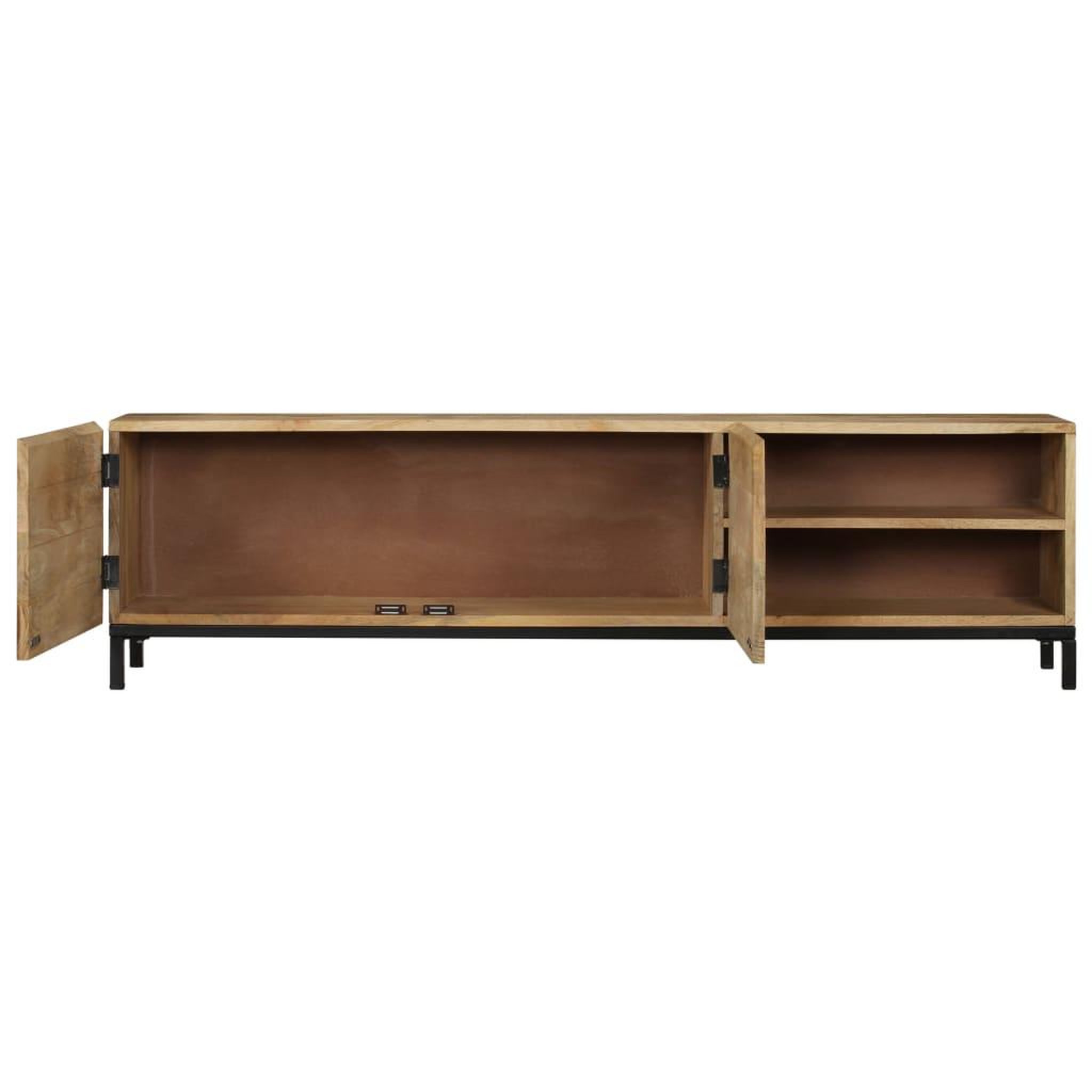 Voir la diapositive 4 : VIDAXL Meuble TV 145x30x41 cm Bois massif de manguier