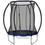 Voir la diapositive 1 : HOMCOM Trampoline enfant Ø 2,25 × 2,35H m filet de sécurité porte zipée couvre-ressorts 6 poteaux rembourrés incurvés bleu