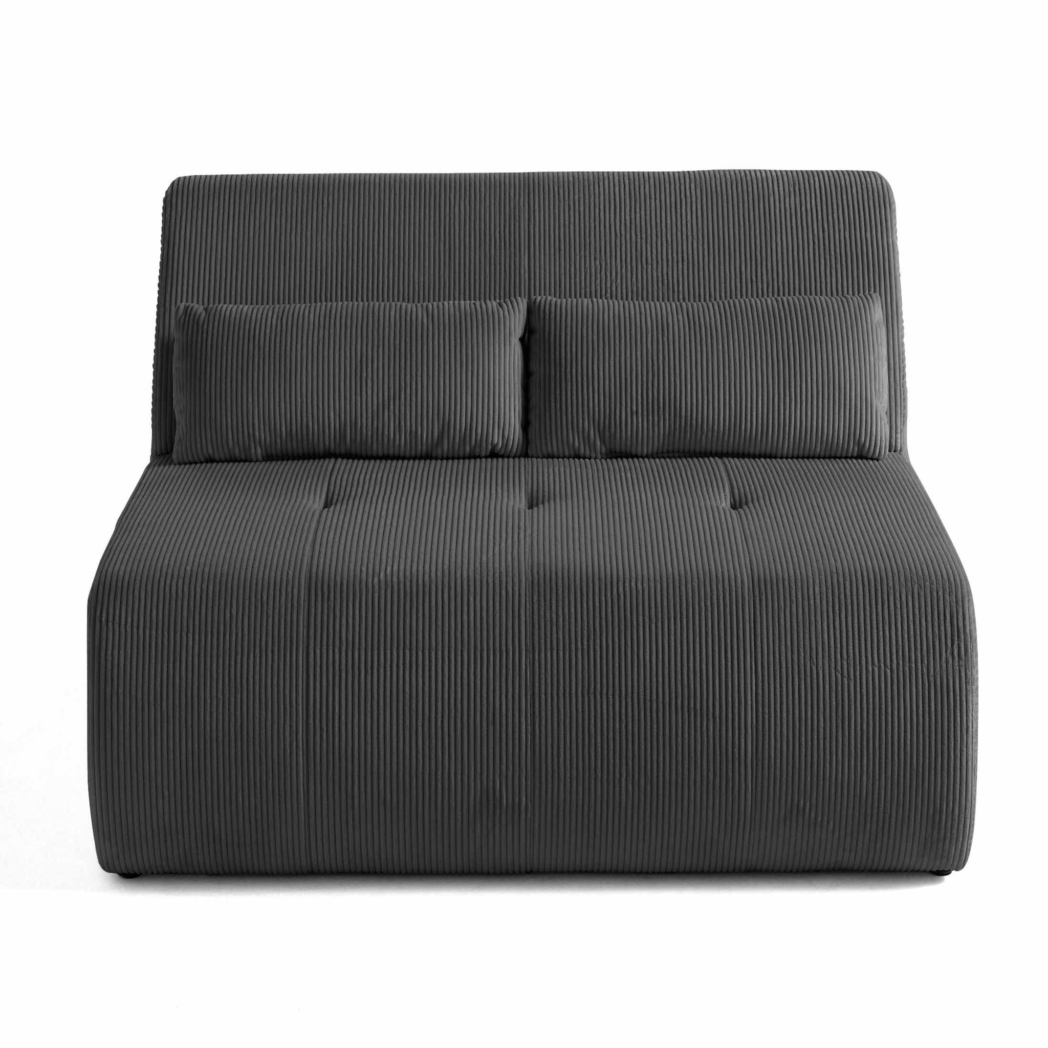 Voir la diapositive 1 : LISA DESIGN Onyx - canapé droit 2 places - en velours côtelé