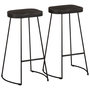Voir la diapositive 1 : VIDAXL Tabourets de bar lot de 2 noir 45x40x78 cm bois manguier massif