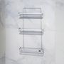 Voir la diapositive 2 : Paris Prix Serviteur de Douche 3 Niveaux  Filaire Premium  49cm Chrome