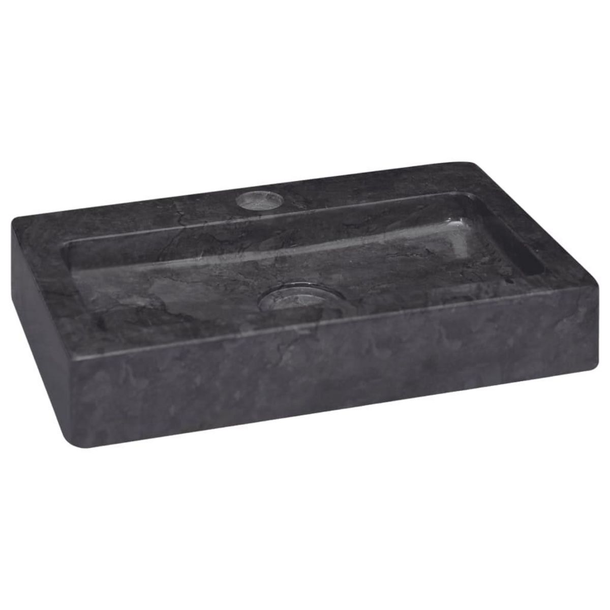 VIDAXL Lavabo mural noir 38x24x6,5 cm marbre