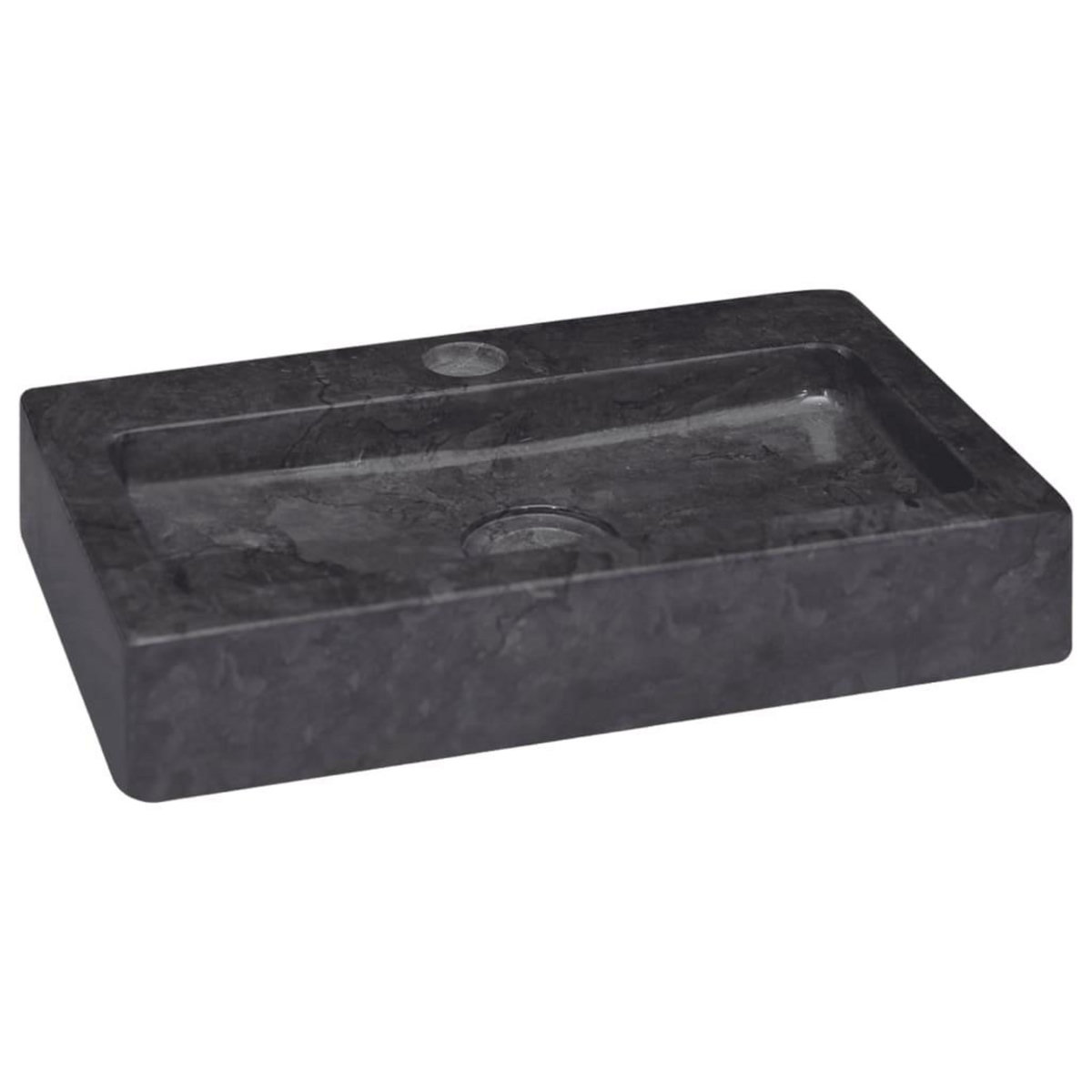 VIDAXL Lavabo mural noir 38x24x6,5 cm marbre