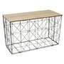 Voir la diapositive 1 : Paris Prix Table Coffre Pliable  Filaire  80cm Gris & Naturel