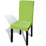 Voir la diapositive 2 : VIDAXL Housse de chaise droite extensible 6 pcs vert