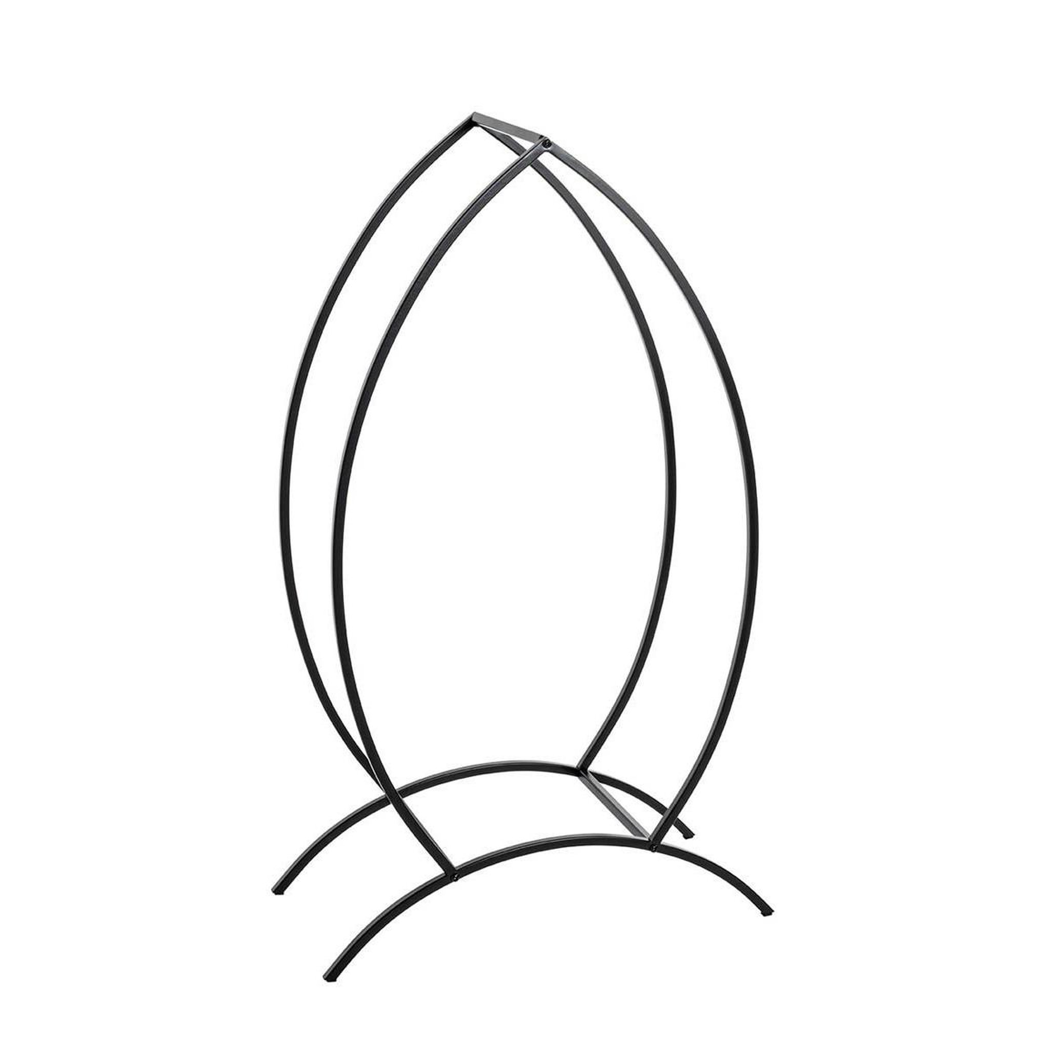 Paris Prix Range-bûches métal  flamme  80cm noir