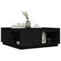Voir la diapositive 4 : VIDAXL Table basse Noir 100x101x40,5 cm Bois massif de pin