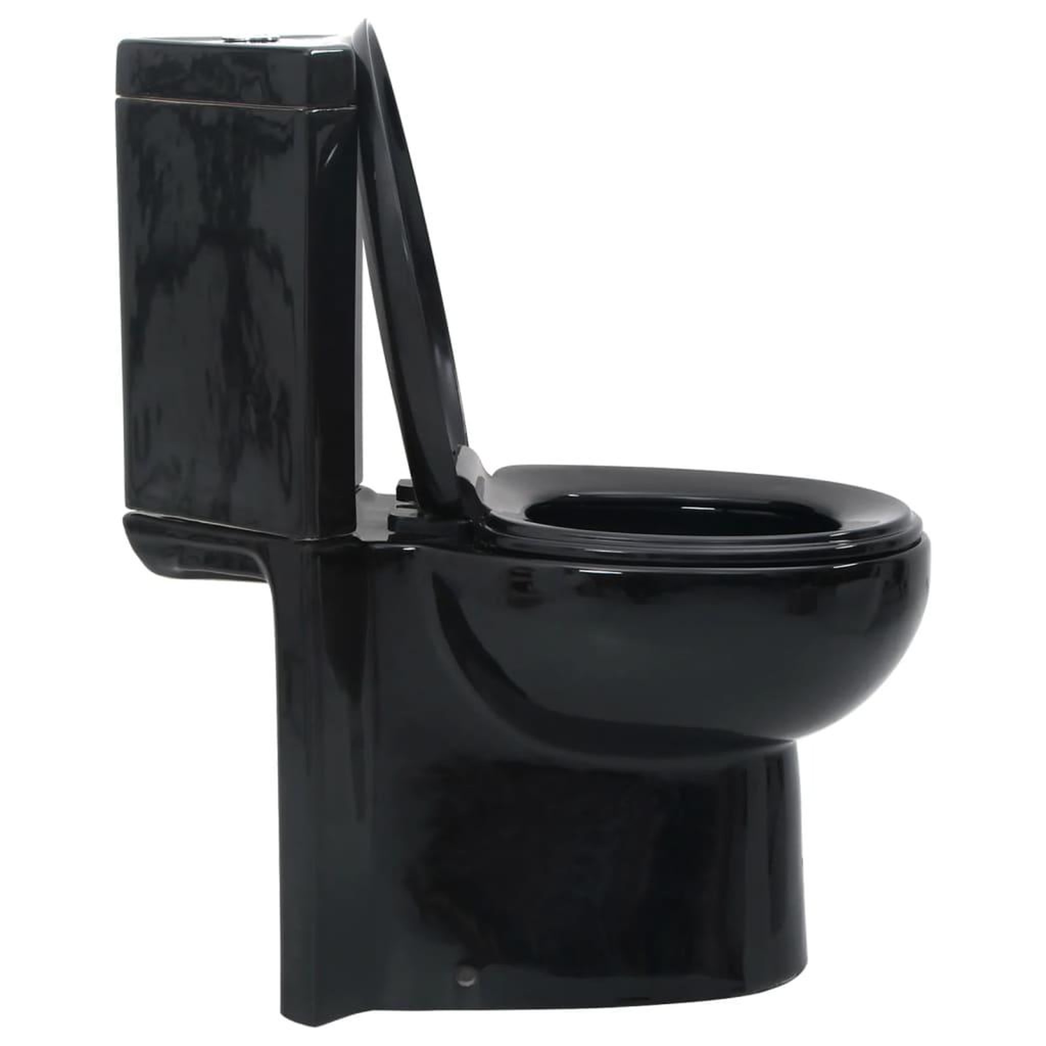 Voir la diapositive 4 : VIDAXL Toilette d'angle en ceramique pour salle de bains noir