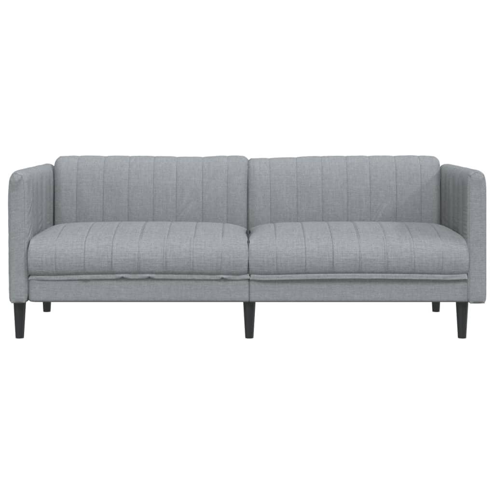 Voir la diapositive 4 : VIDAXL Canape a 3 places gris clair tissu