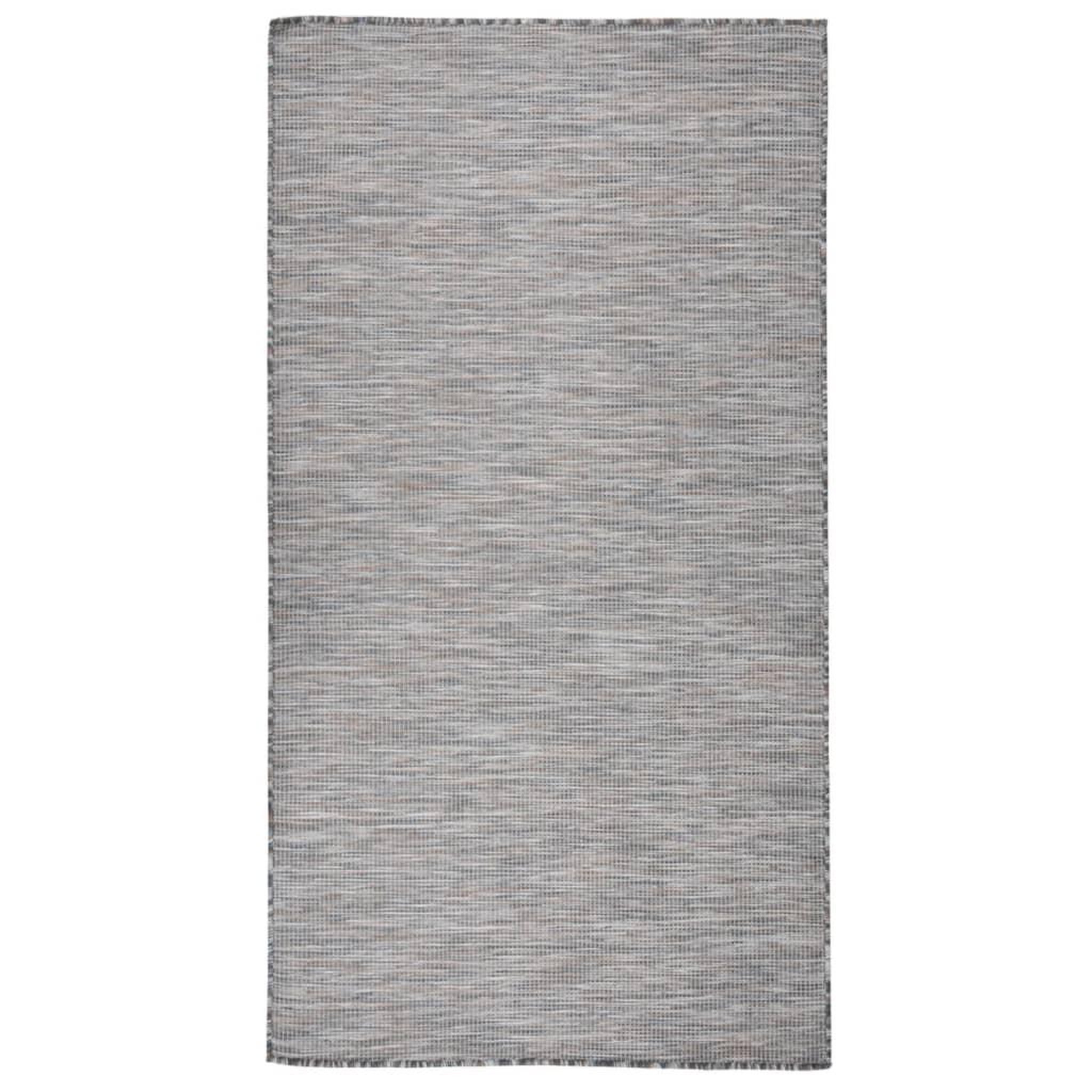 Voir la diapositive 1 : VIDAXL Tapis a tissage plat d'exterieur 80x150 cm Marron et bleu