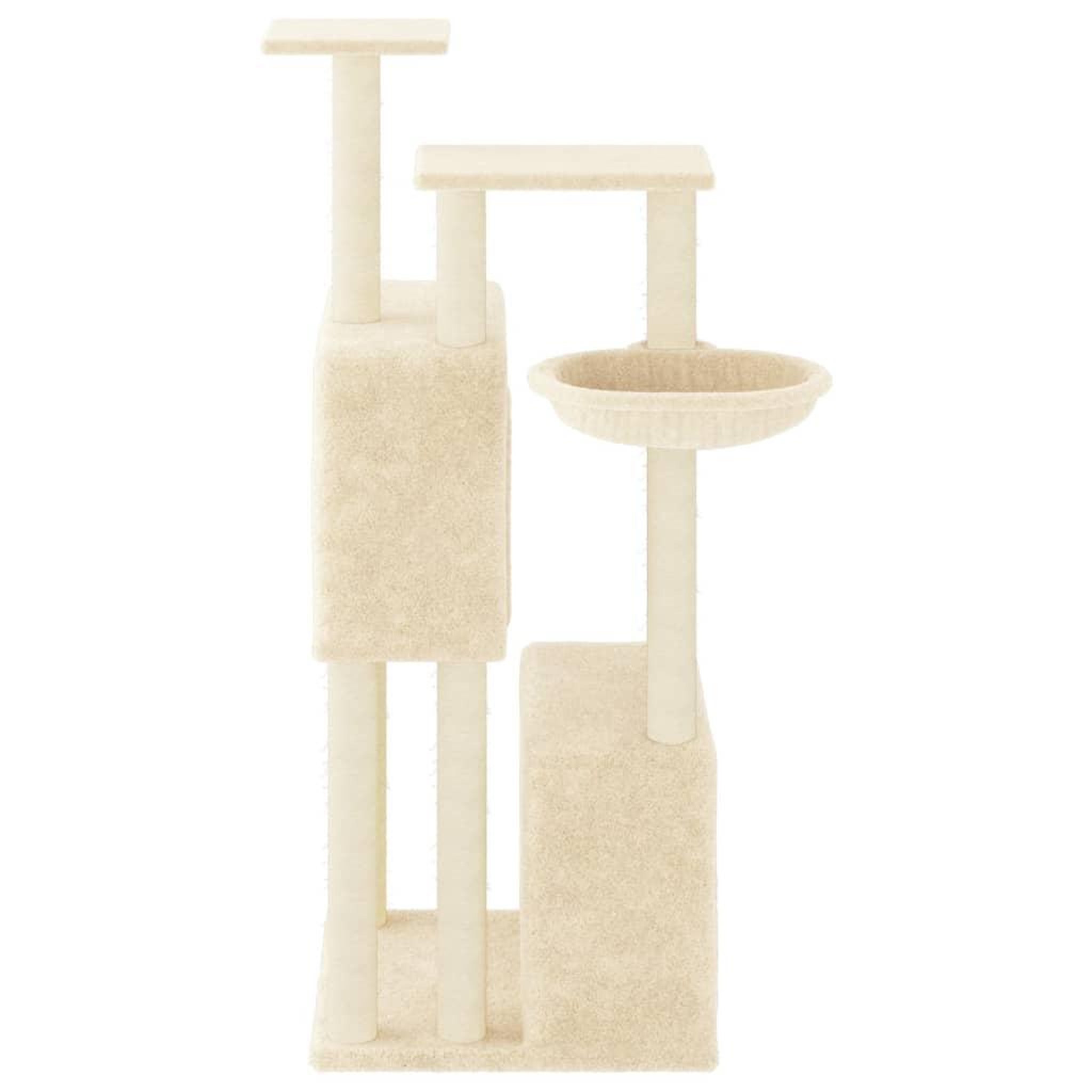 Voir la diapositive 4 : VIDAXL Arbre a chat avec griffoirs en sisal creme 122 cm