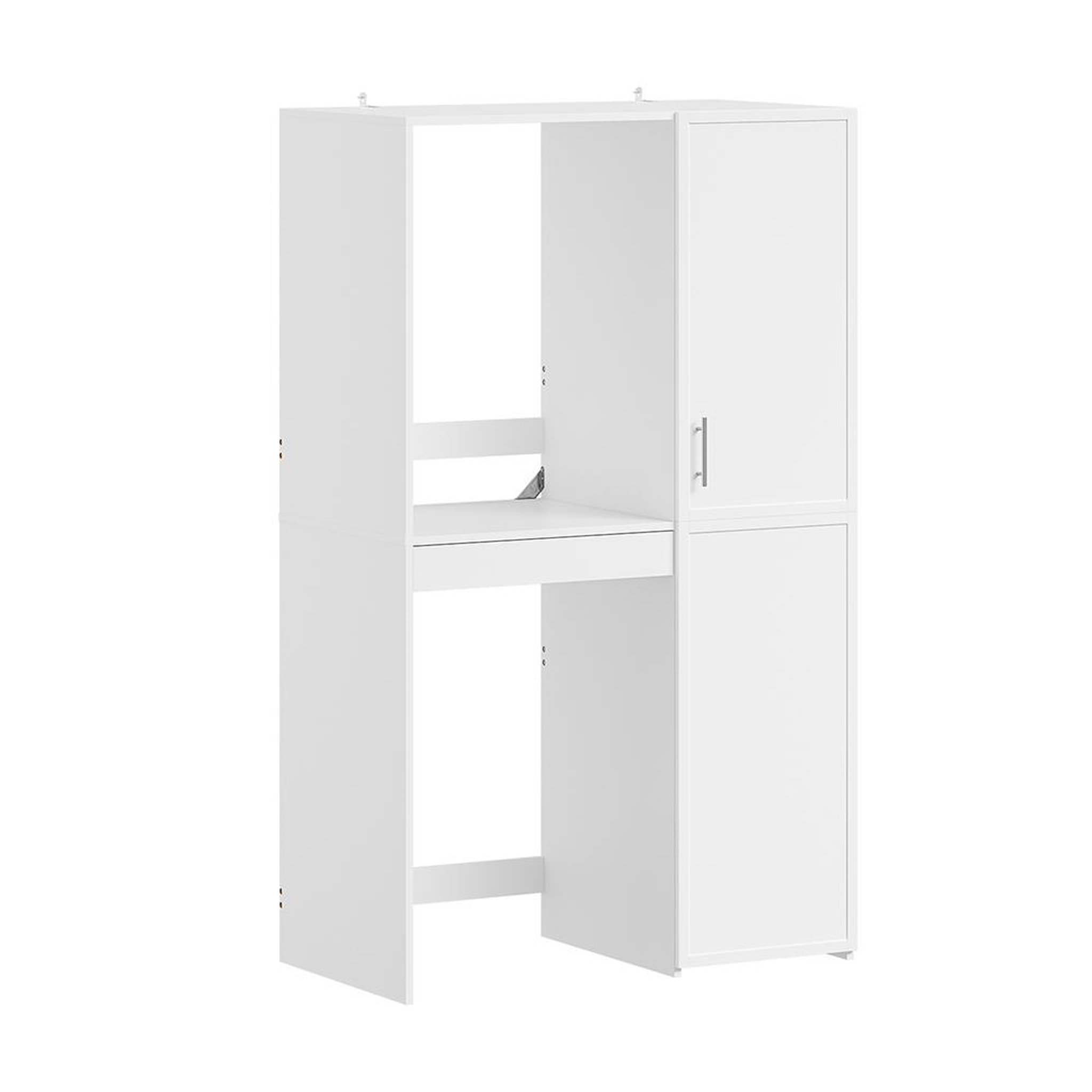 SOBUY Armoire lave-linge colonne avec tiroir et portes buanderie 110x63x186cm bzr231-w