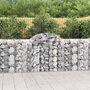Voir la diapositive 1 : VIDAXL Paniers a gabions arques 18 pcs 200x50x100/120 cm fer galvanise