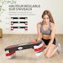 Voir la diapositive 4 : HOMCOM Stepper fitness aerobic - collaboration Aosom.fr x FFHandball - hauteur reglable surface antiderapante - noir gris