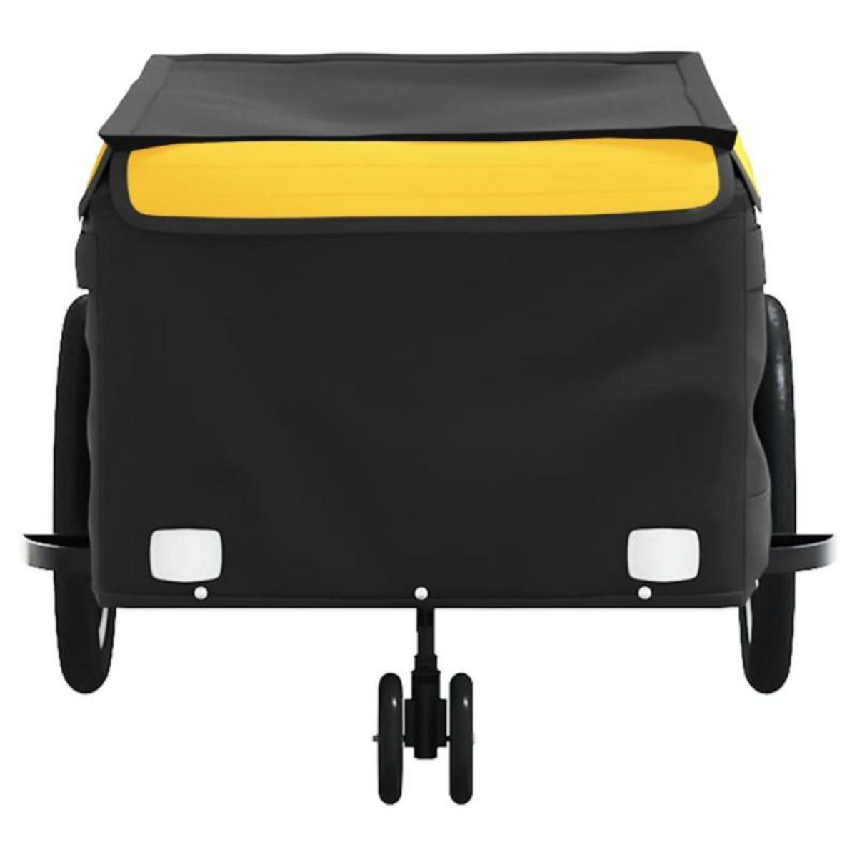 VIDAXL Remorque de vélo noir et jaune 45 kg fer