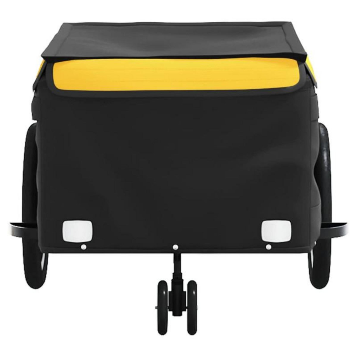 VIDAXL Remorque de vélo noir et jaune 45 kg fer