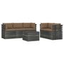 Voir la diapositive 2 : VIDAXL Salon palette de jardin 6 pcs avec coussins Bois de pin massif
