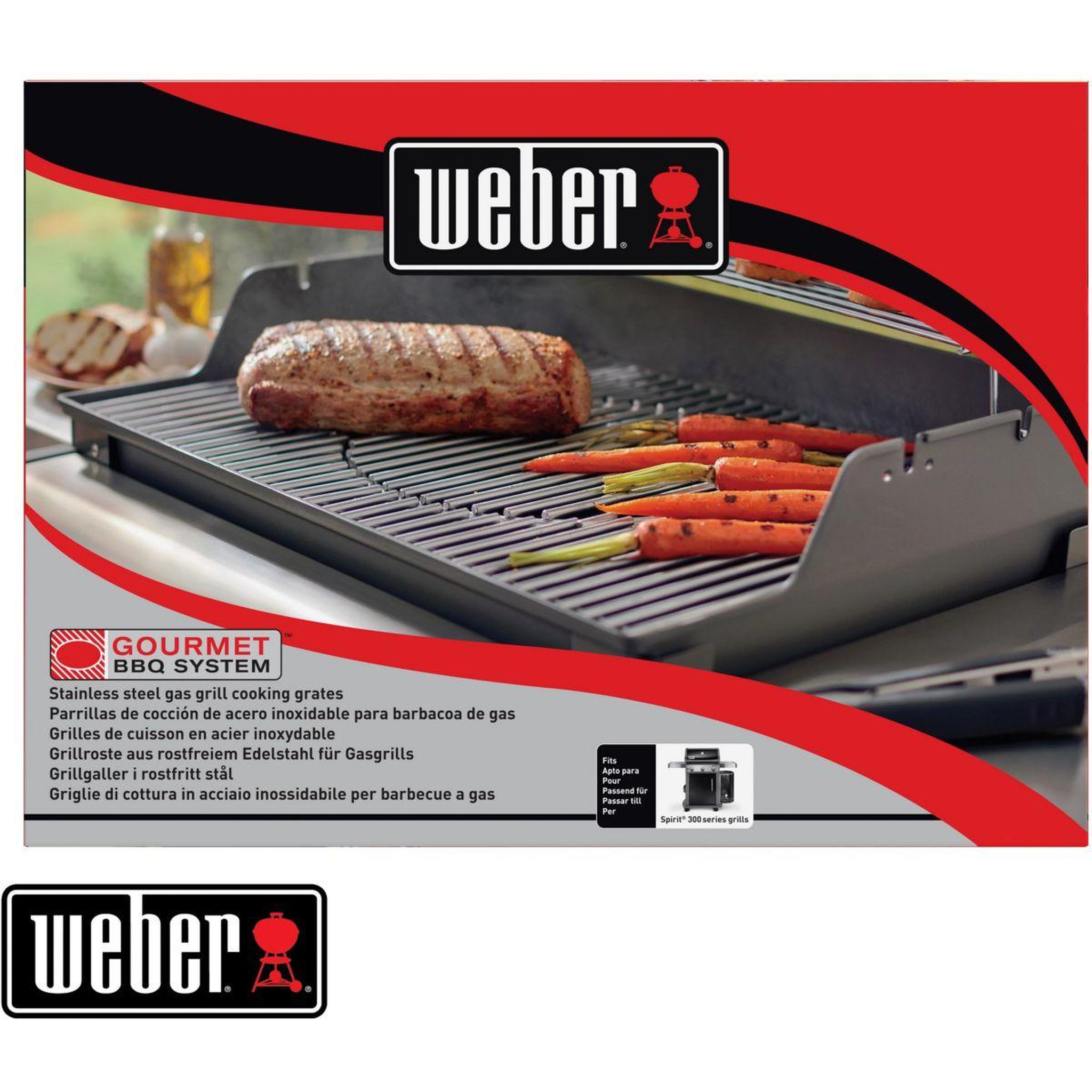 Voir la diapositive 5 : Weber Grille barbecue bbq system en acier inox spirit 300