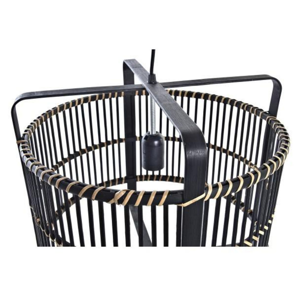MARKET24 Suspension DKD Home Decor Noir Bambou 50 W 40 x 40 x 35 cm