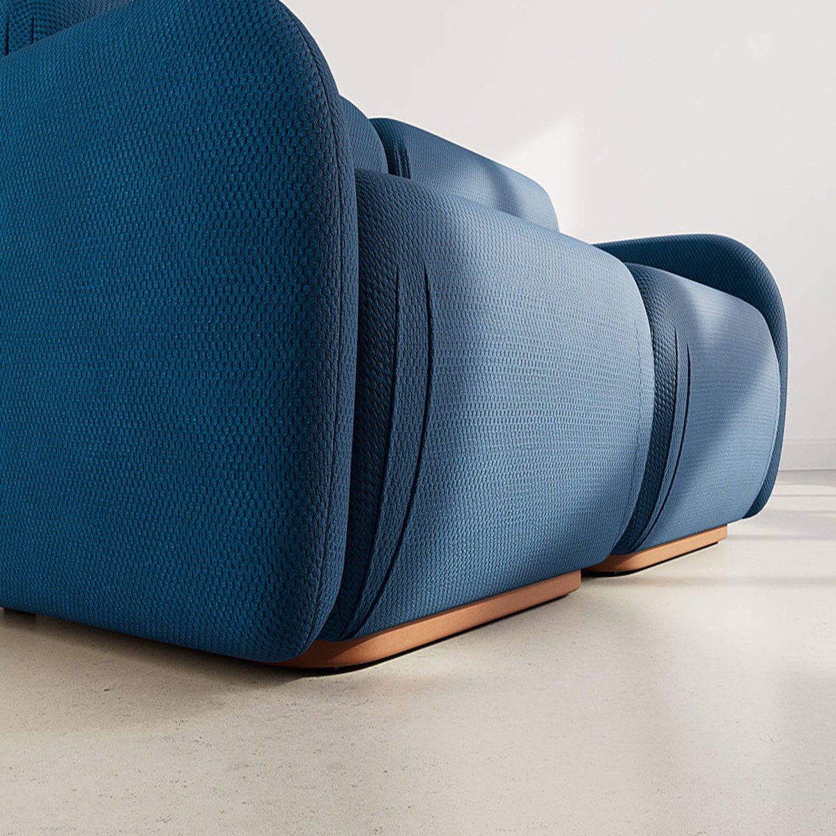 LISA DESIGN Penelope - canapé droit modulable 2 places en velours texturé