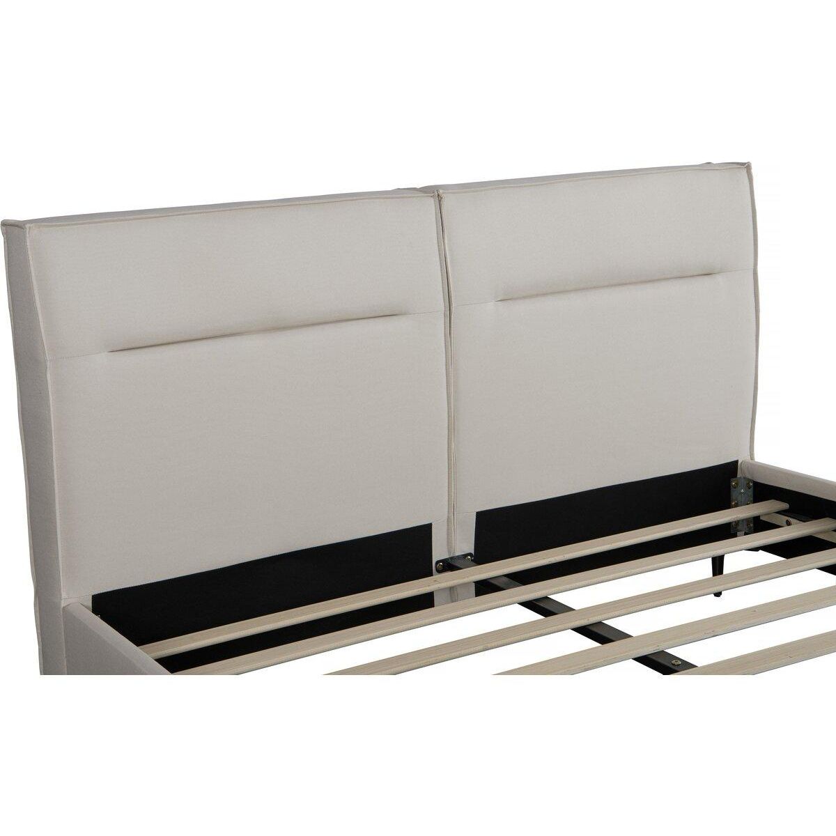 Habitat et Jardin Lit double en tissu design  Moritz  - 180 x 200 cm - Beige