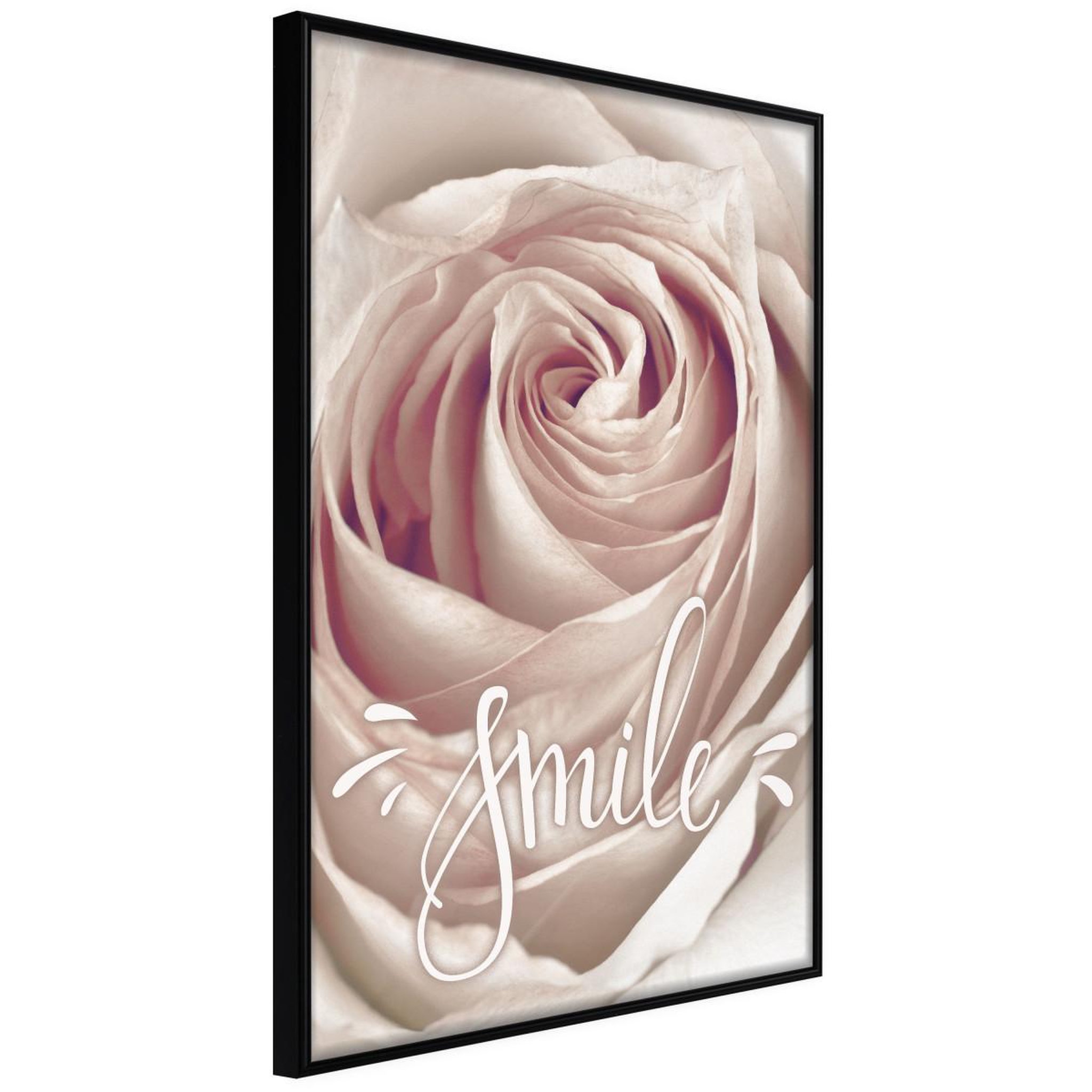 Paris Prix Affiche murale encadrée  rose with a message. Coloris disponibles : Jaune, Noir