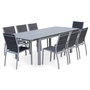 Voir la diapositive 4 : SWEEEK Table extensible - Chicago Anthracite - Table en aluminium 175/245cm avec rallonge. 8 places