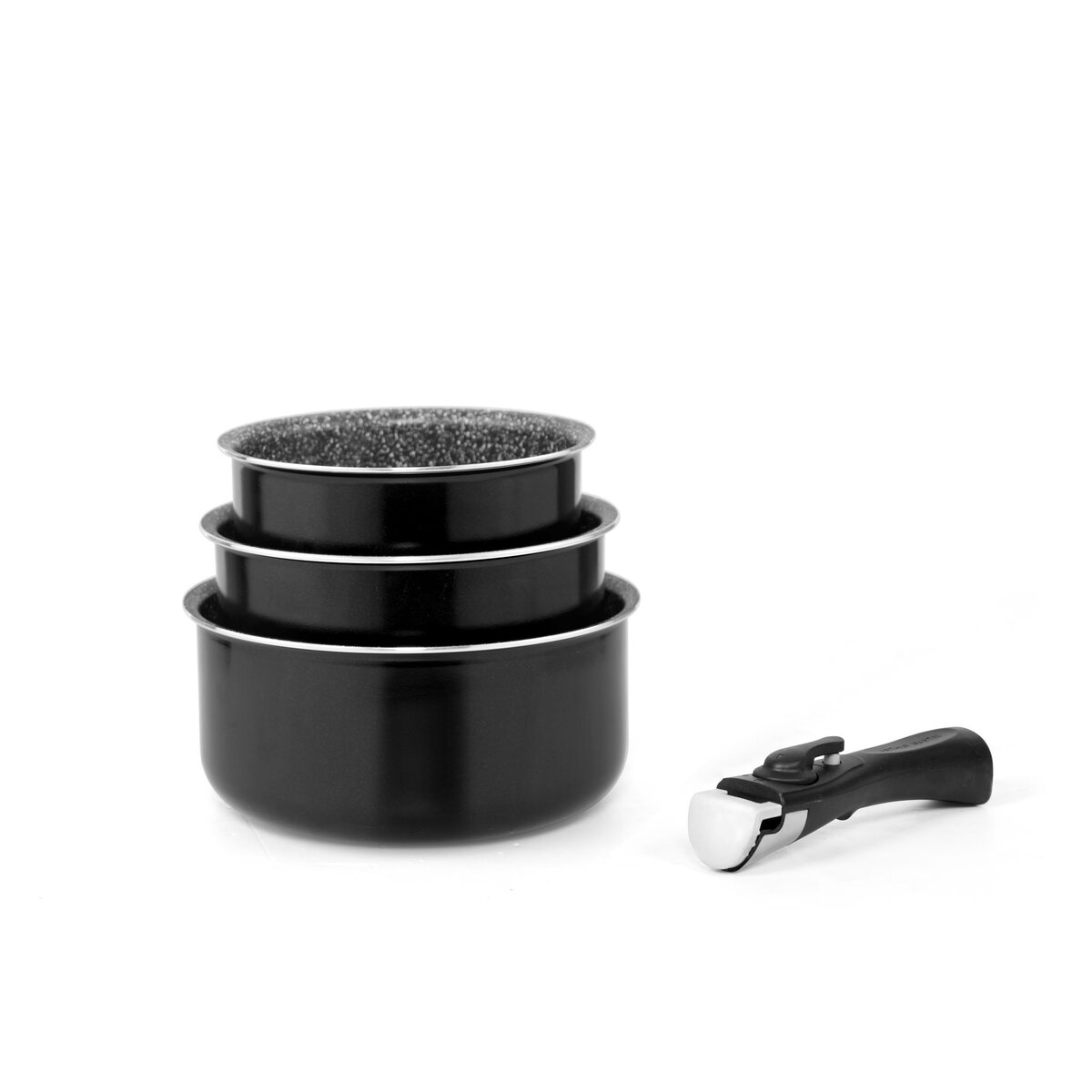 Arthur Martin Set 4 pièces Induction 3 casseroles 16-18-20 cm + 1 poignée