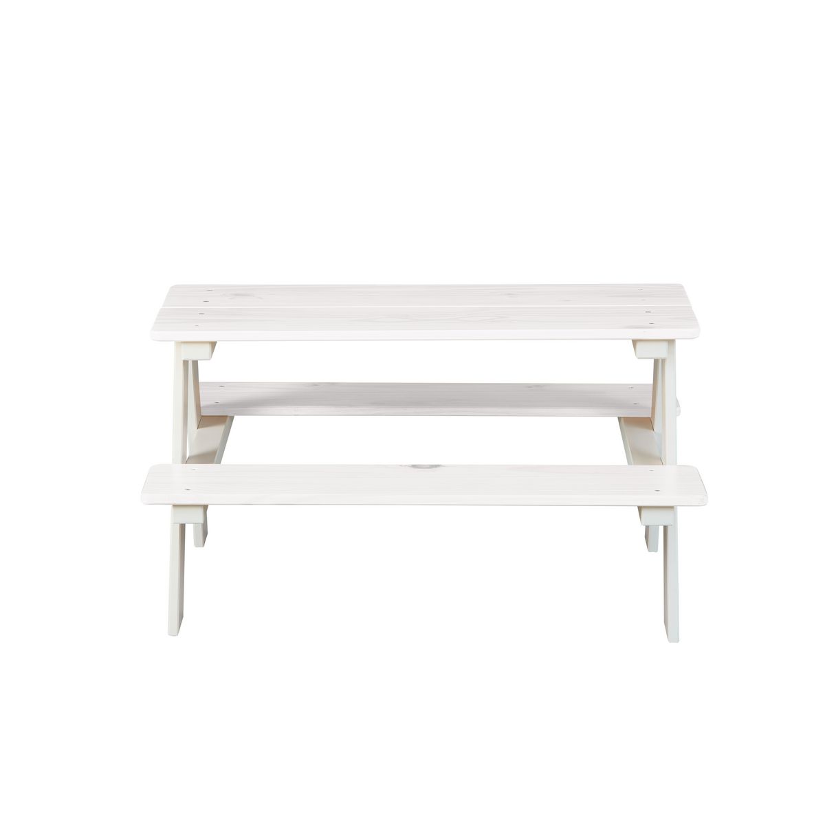 Table-banc enfant HENNING pin massif vernis