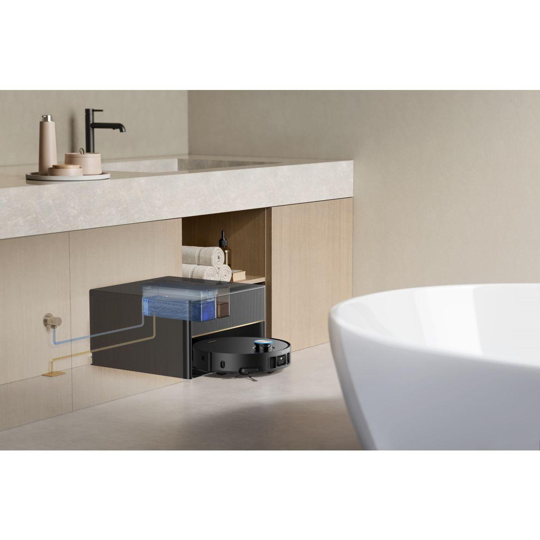 Voir la diapositive 3 : DREAME Robot Aspirateur Laveur X50 Master avec kit de raccordement à l'eau