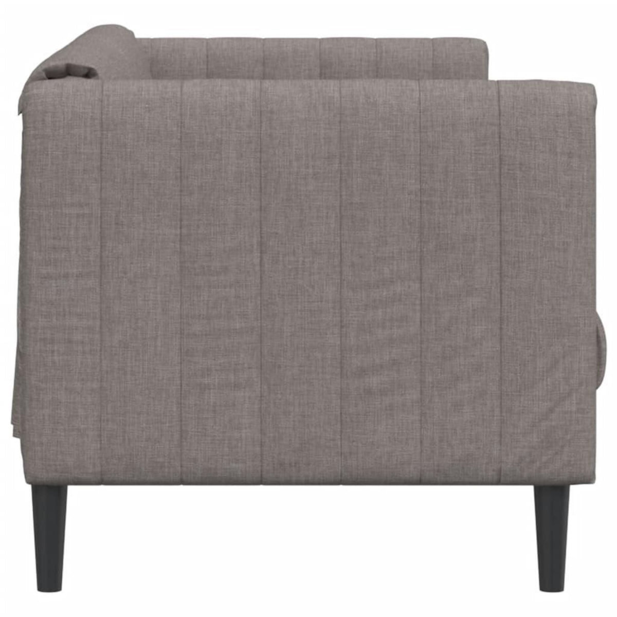 VIDAXL Canape a 3 places taupe tissu