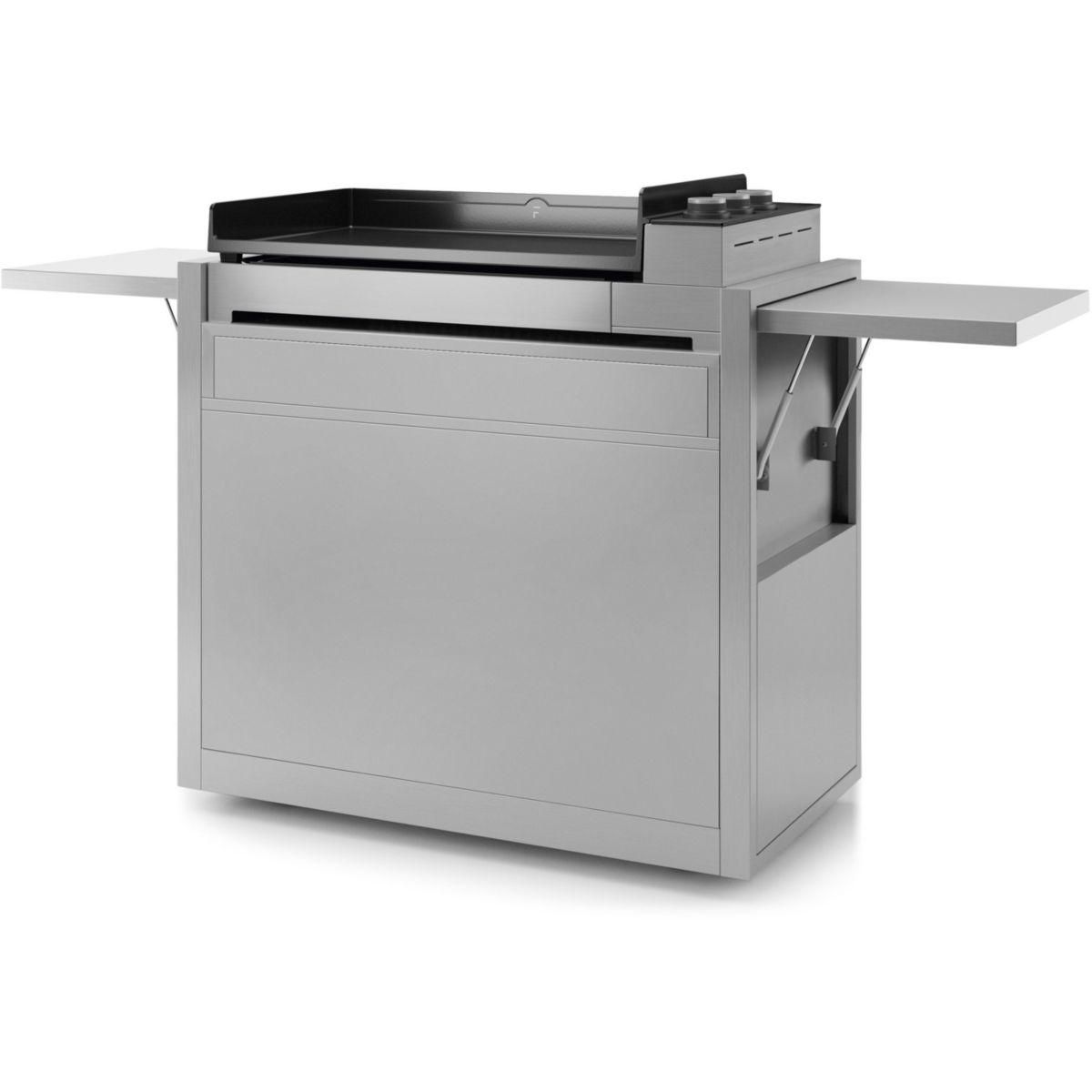 FORGE ADOUR Chariot Plancha CH PIF 75 en inox fermé compatible plancha Premium 75