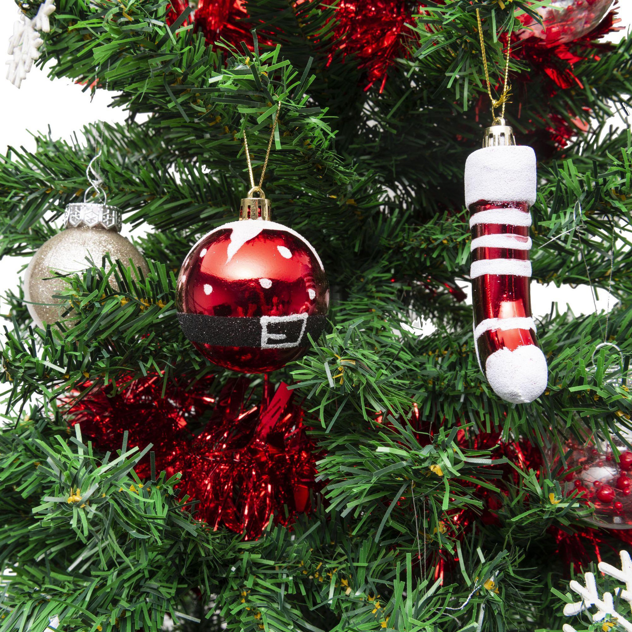 Voir la diapositive 3 : WERKAPRO Décoration de sapin rouge  70 pcs