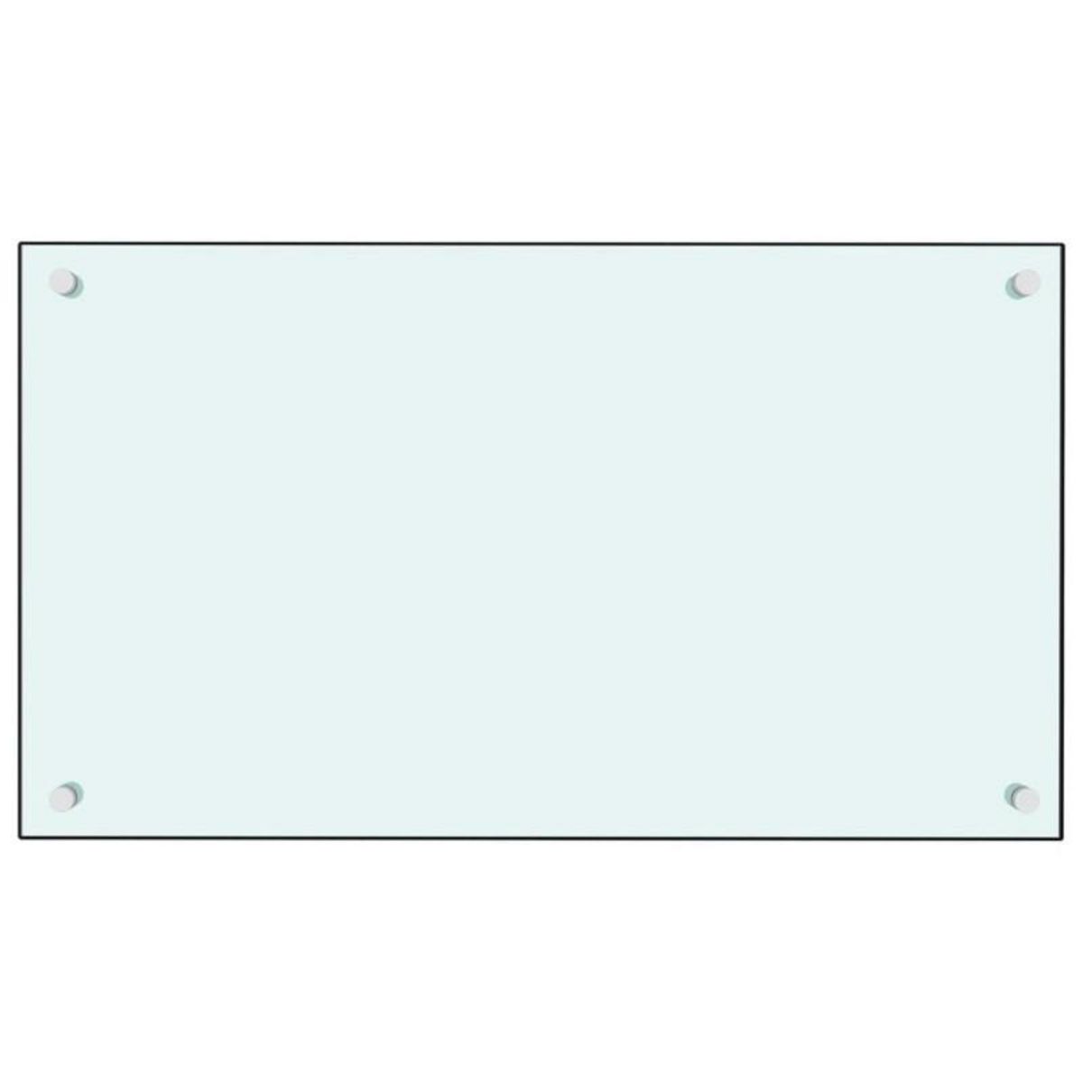 VIDAXL Dosserets de cuisine 2 pcs blanc 70x60 cm verre trempé